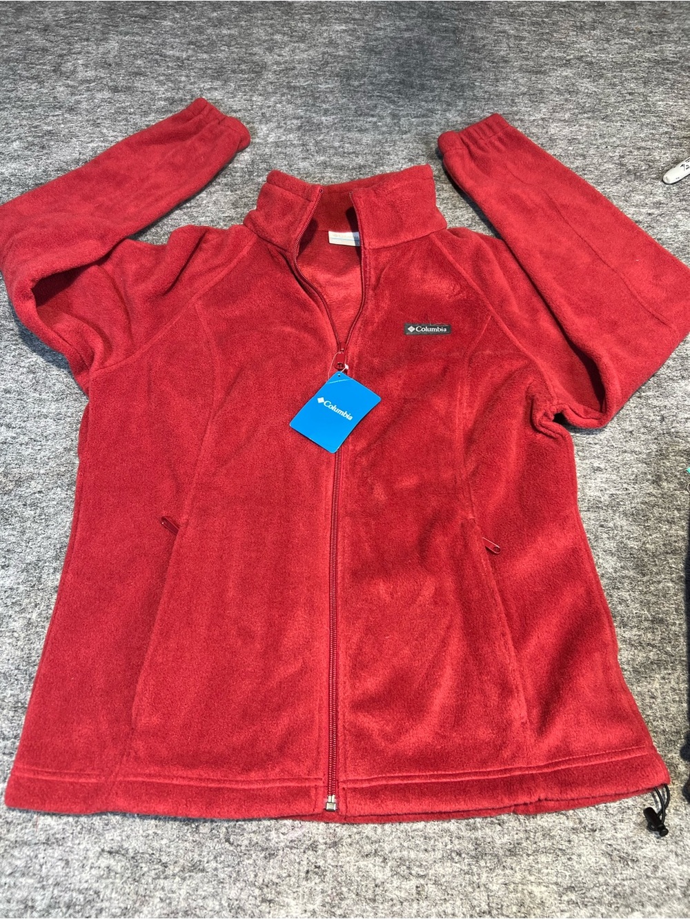 NWT Columbia Womens Full-Zip Fleece Jacket large  BURGUNDY